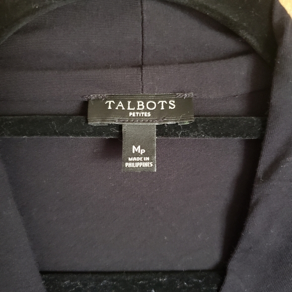 TALBOTS BLACK RAYON/SPANDEX TOP - Picture 5 of 5